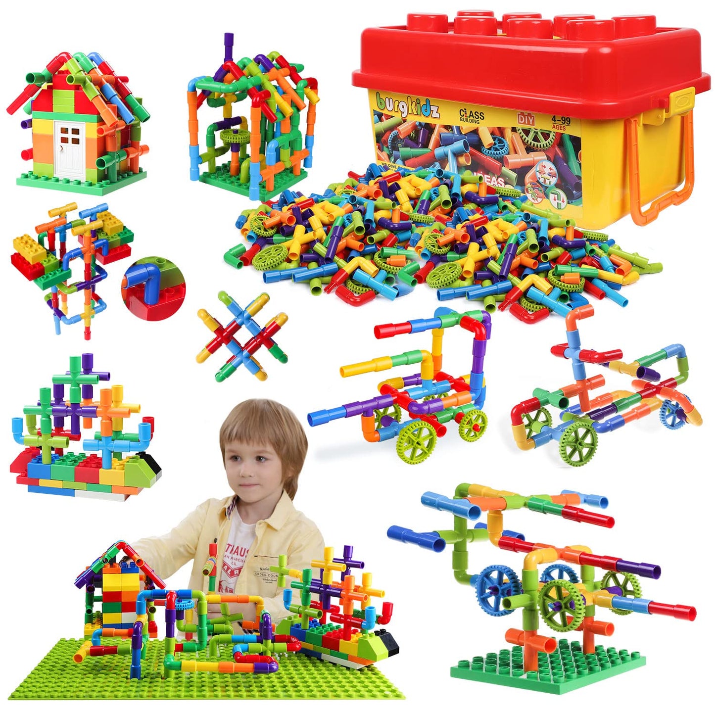 Plaques de Base Autocollantes pour Briques | Mur ou Table | Compatible grandes marques | Dès 3 ans - LumeraKids