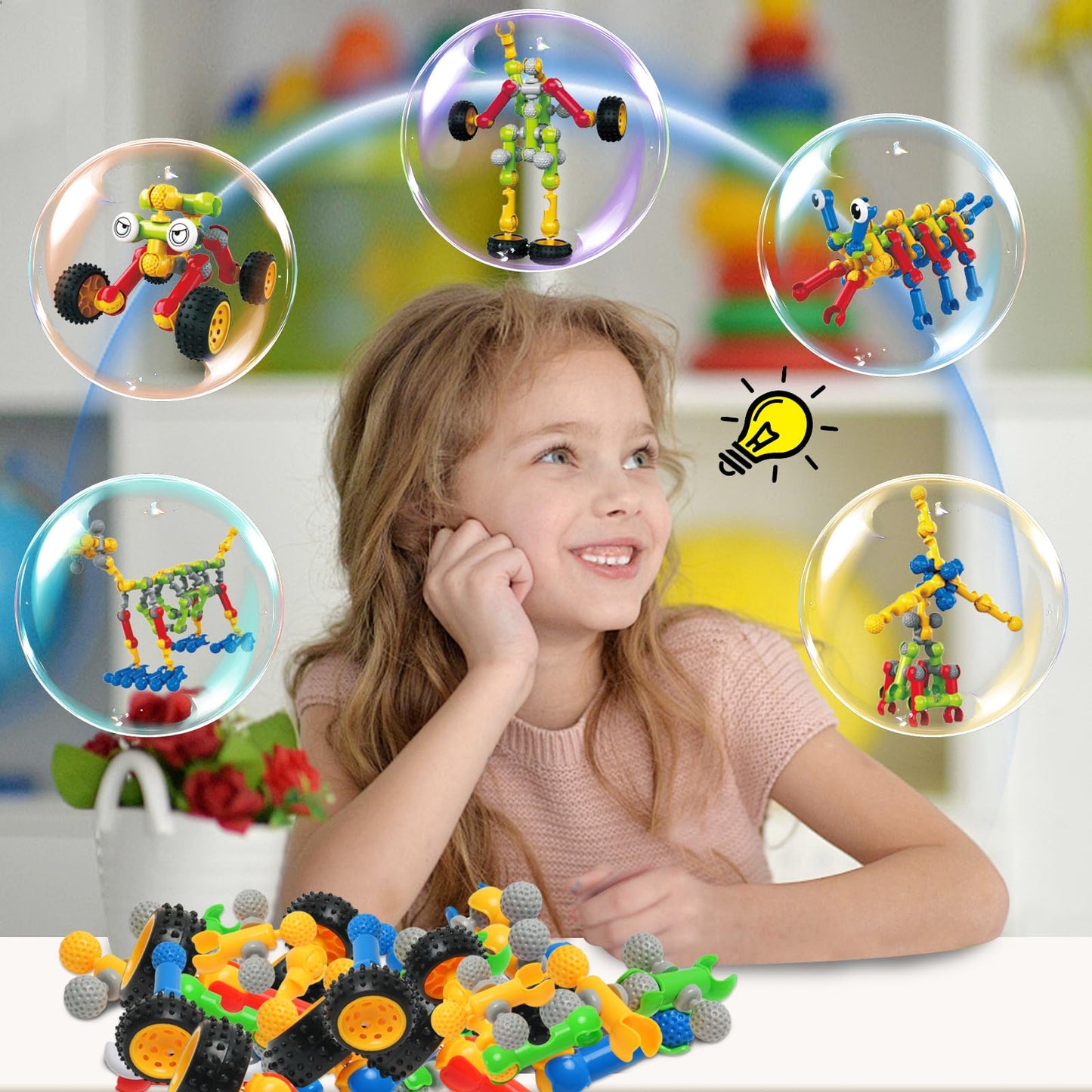 Blocs de Construction Créatifs – 40+ Modèles | Dinosaure, Robot, Animal | STEM | Dès 4 ans