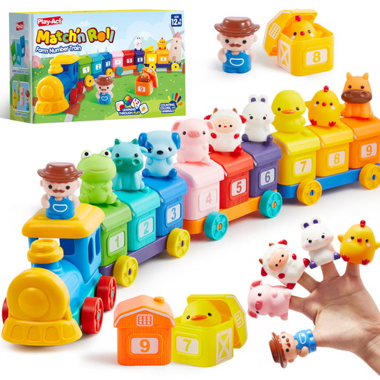 Train Éducatif Montessori pour Bébés 1-3 ans | Tri, Comptage & Animaux
