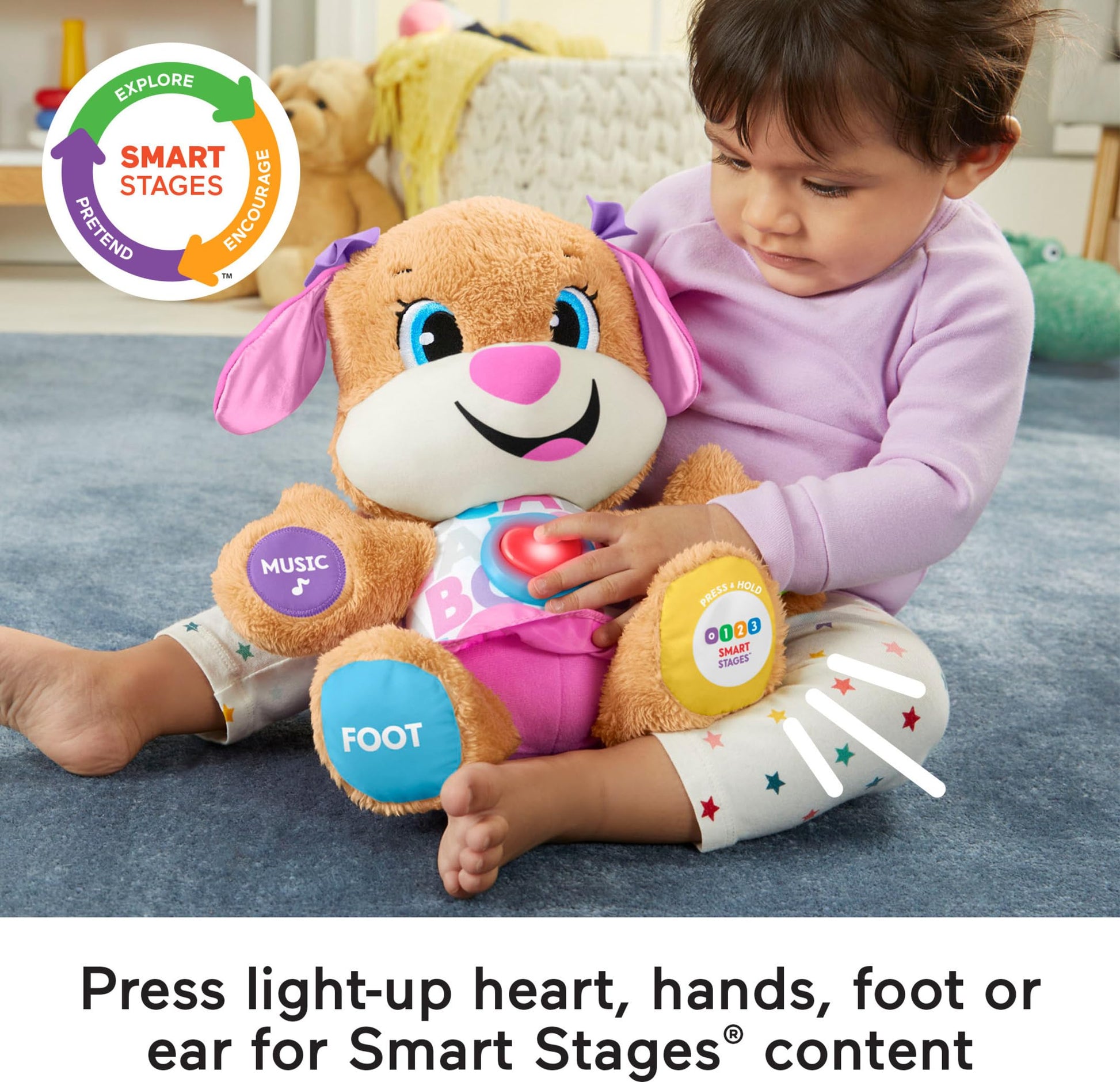 Fisher-Price Chiot Musical Laugh & Learn — 4 Langues | 6 Mois à 3 Ans - LumeraKids