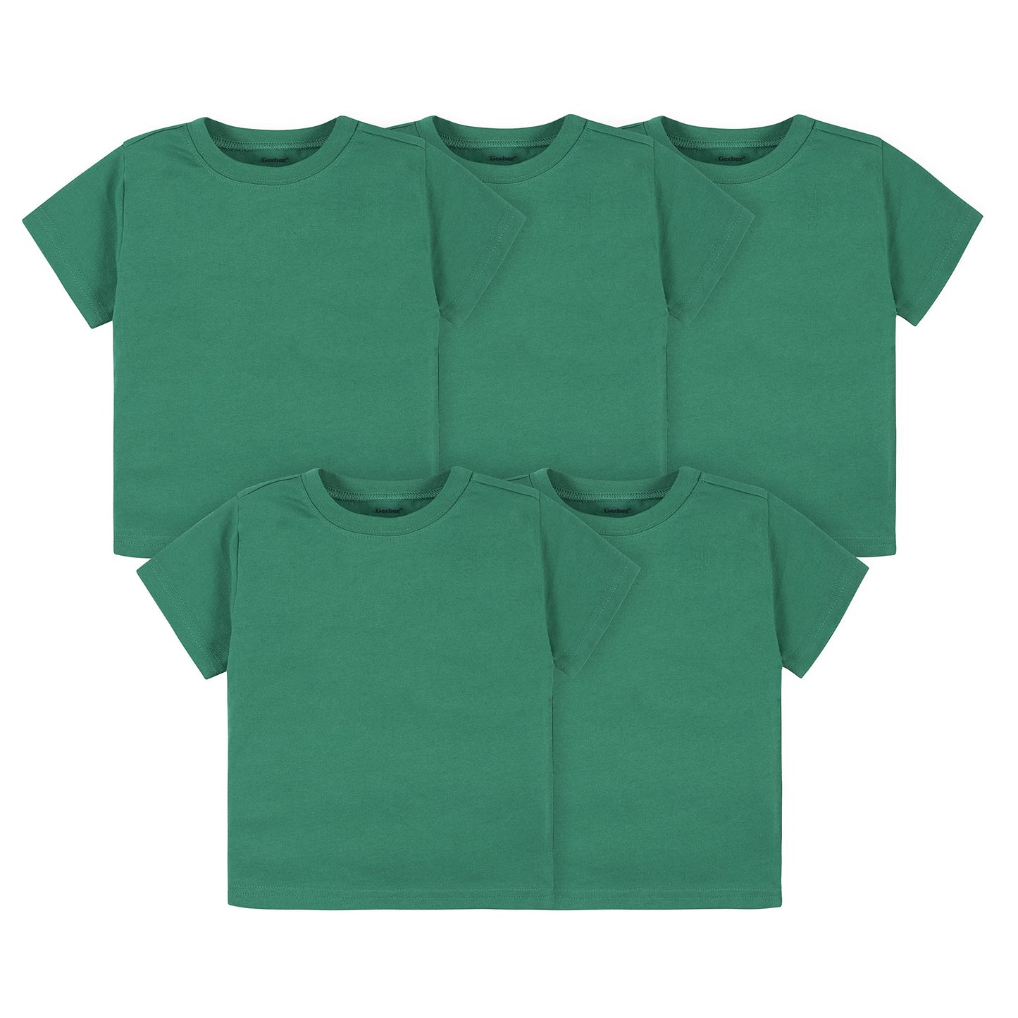 T-shirts Bébé Gerber — Lot de 5 | 100% Coton | 12 Mois à 5T
