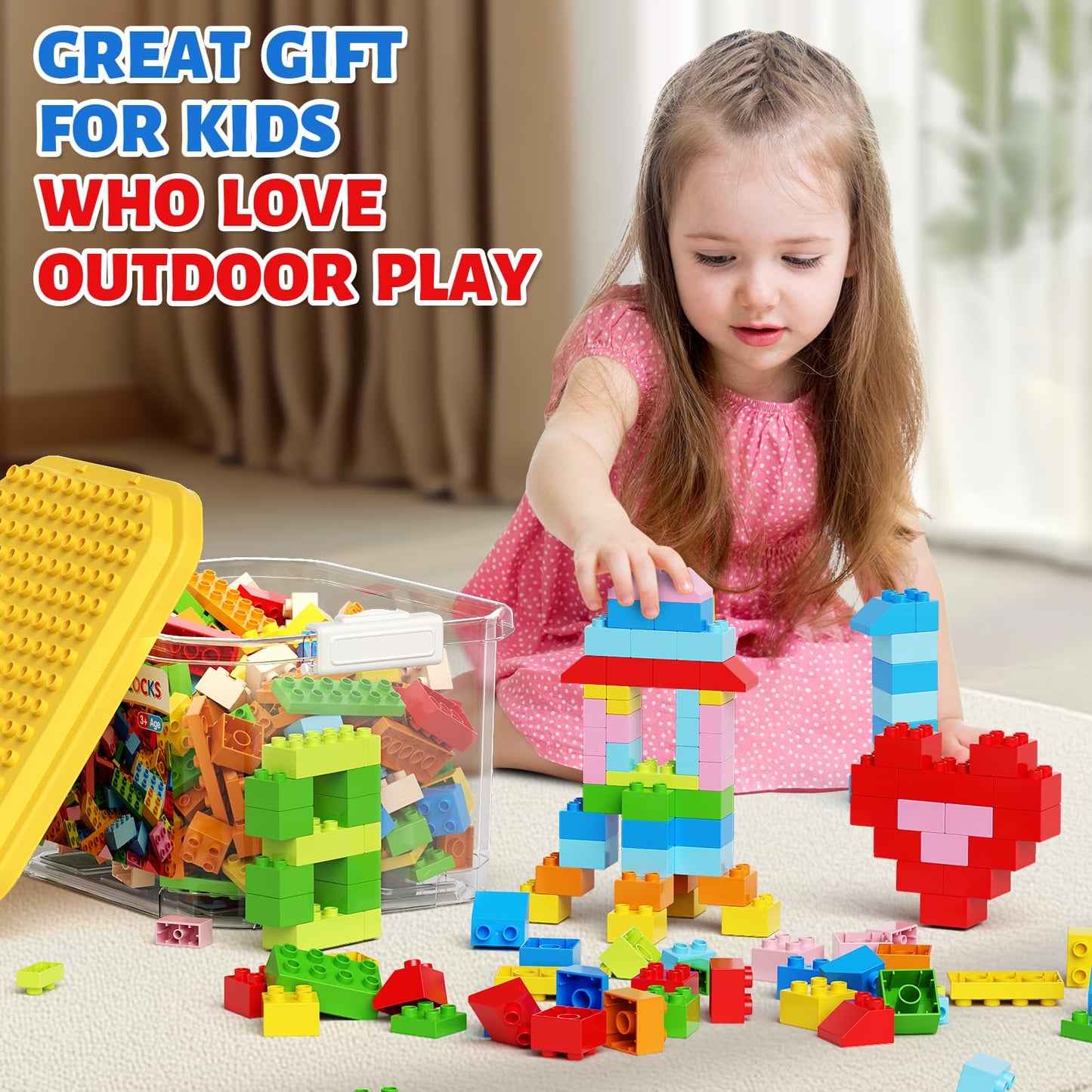 Plaques de Base Autocollantes pour Briques | Mur ou Table | Compatible grandes marques | Dès 3 ans - LumeraKids