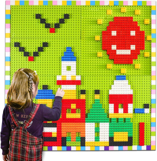 Plaques de Base Autocollantes pour Briques | Mur ou Table | Compatible grandes marques | Dès 3 ans - LumeraKids