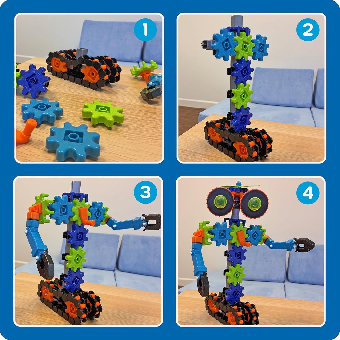 Gears! Gears! Gears! Robots en Mouvement – Jeu de Construction STEM, 116 pièces, dès 5 ans