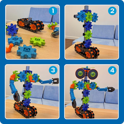Gears! Gears! Gears! Robots en Mouvement – Jeu de Construction STEM, 116 pièces, dès 5 ans
