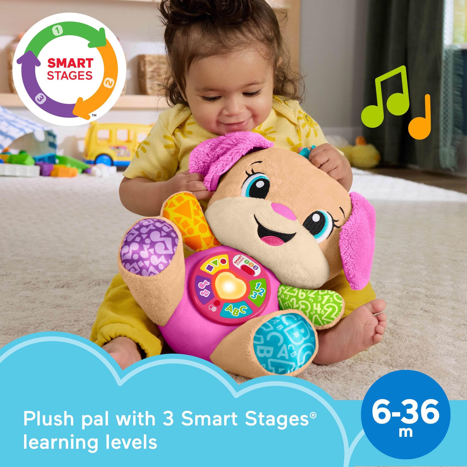 Fisher-Price Chiot Musical Laugh & Learn — 4 Langues | 6 Mois à 3 Ans - LumeraKids