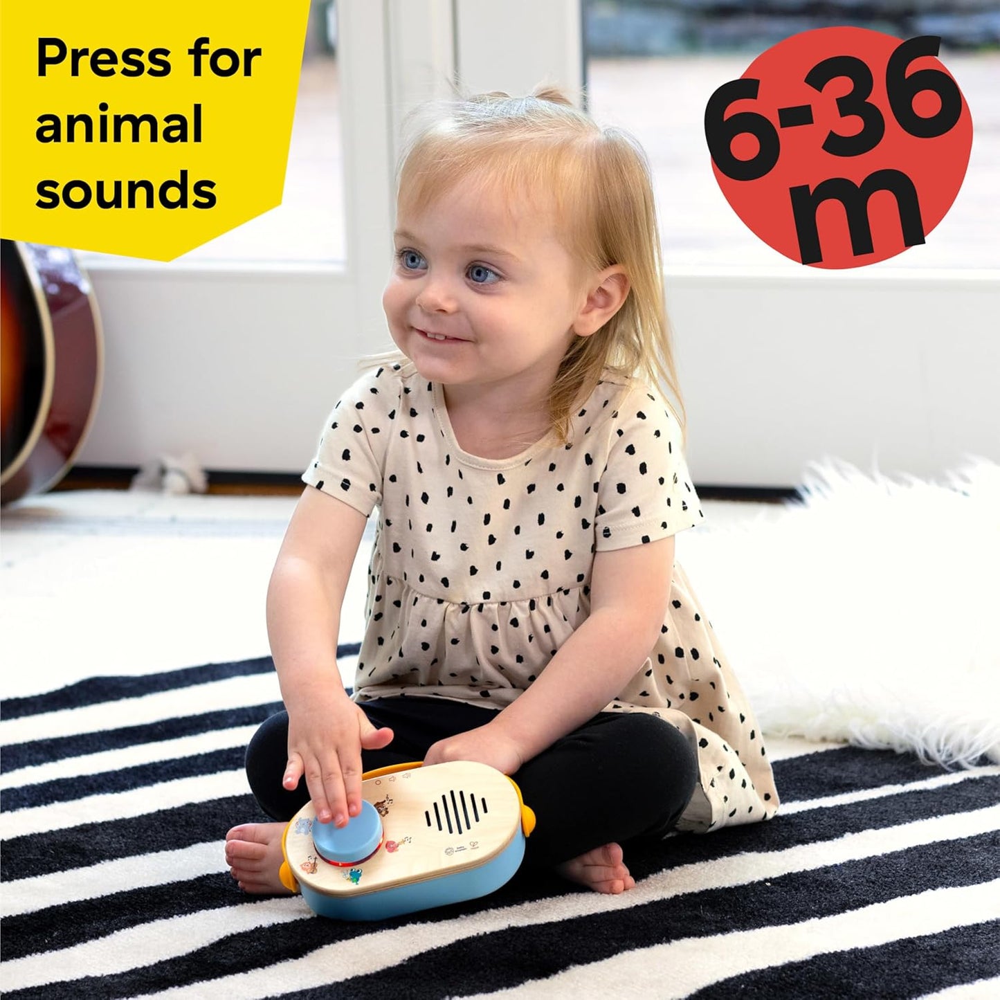 Baby Einstein + Hape Radio Musicale Discovery — Bois FSC, 40+ Sons & Lumières | Dès 6 Mois