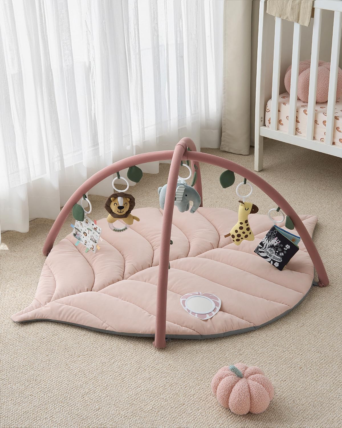 Tapis d'Éveil Bébé Feuille Géante — 6 Jouets Détachables | Blissful Diary - LumeraKids