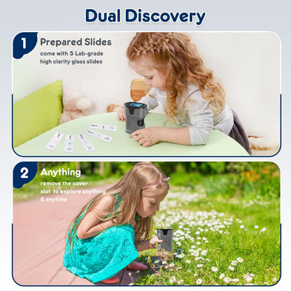 Microscope Numérique Portable 1000X pour Enfants – Écran 4K 2,0", Rechargeable, Kit de Lames Inclus – Jouet Scientifique Éducatif, Cadeau Filles et Garçons 4-12 ans - Jouets & Éveil - LumeraKids