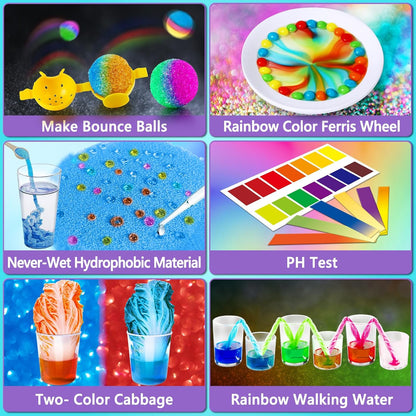 Kit de sciences UNGLINGA – 70+ expériences pour enfants | Chimie, physique, volcan | Jouets éducatifs STEM, cadeau idéal pour jeunes scientifiques