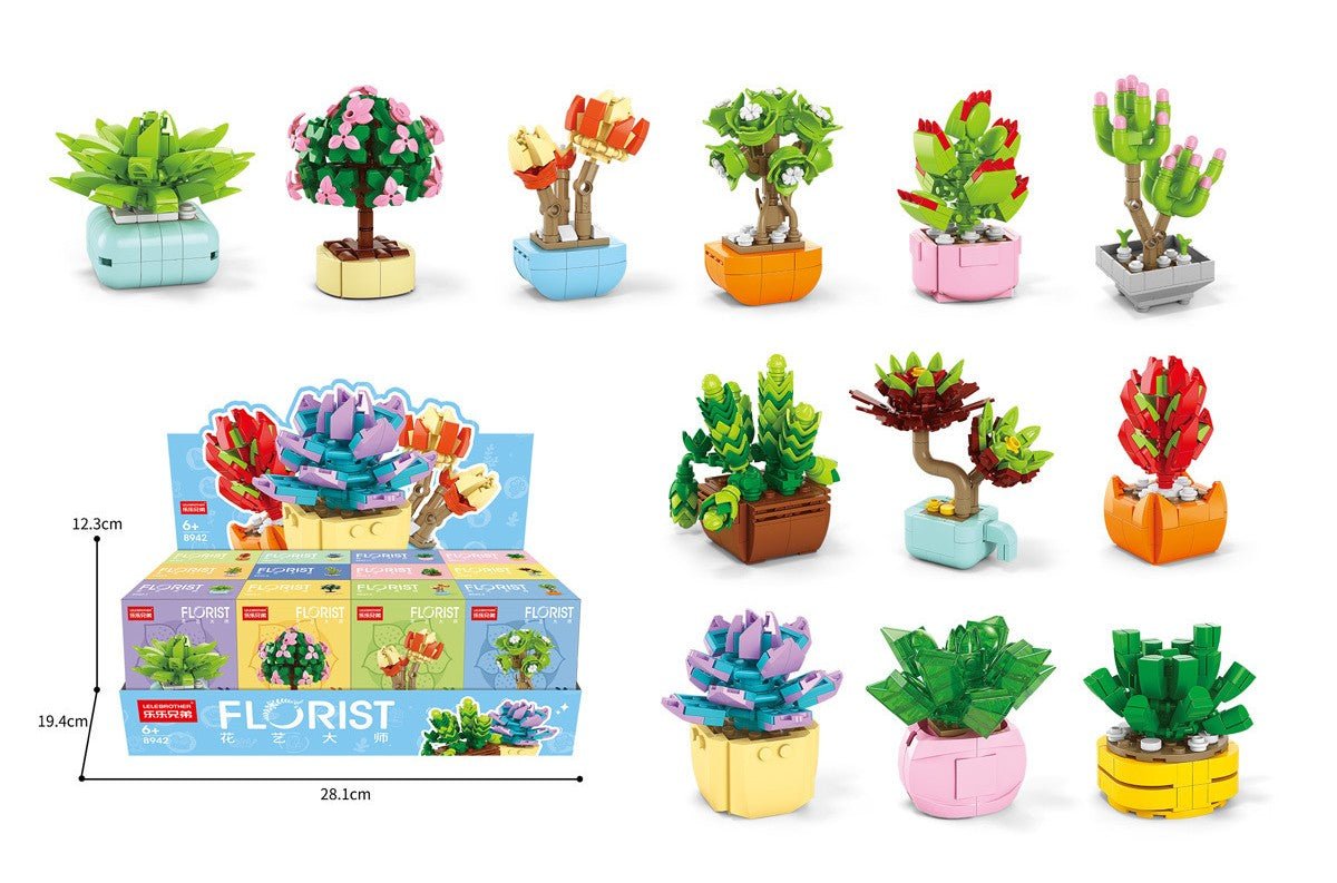 Succulent Small Particle Building Blocks Toy - 0 - LumeraKids