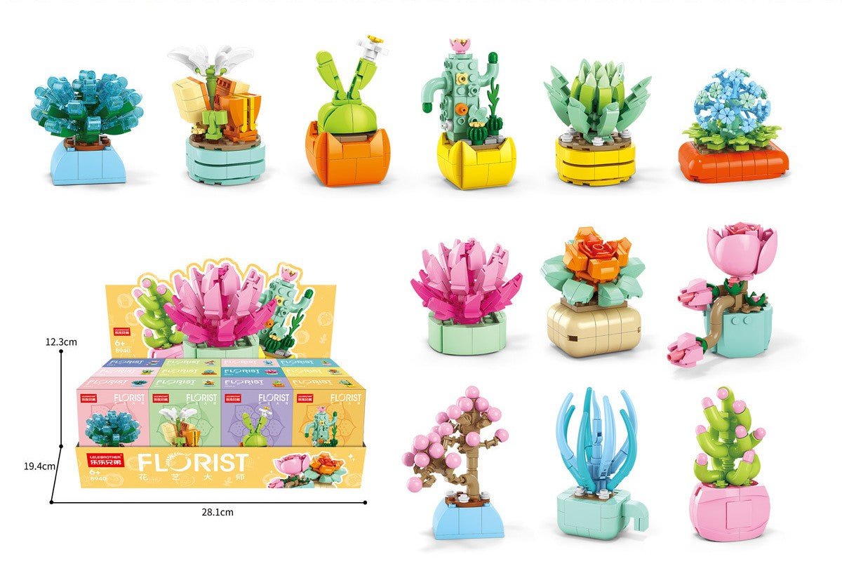 Succulent Small Particle Building Blocks Toy - 0 - LumeraKids