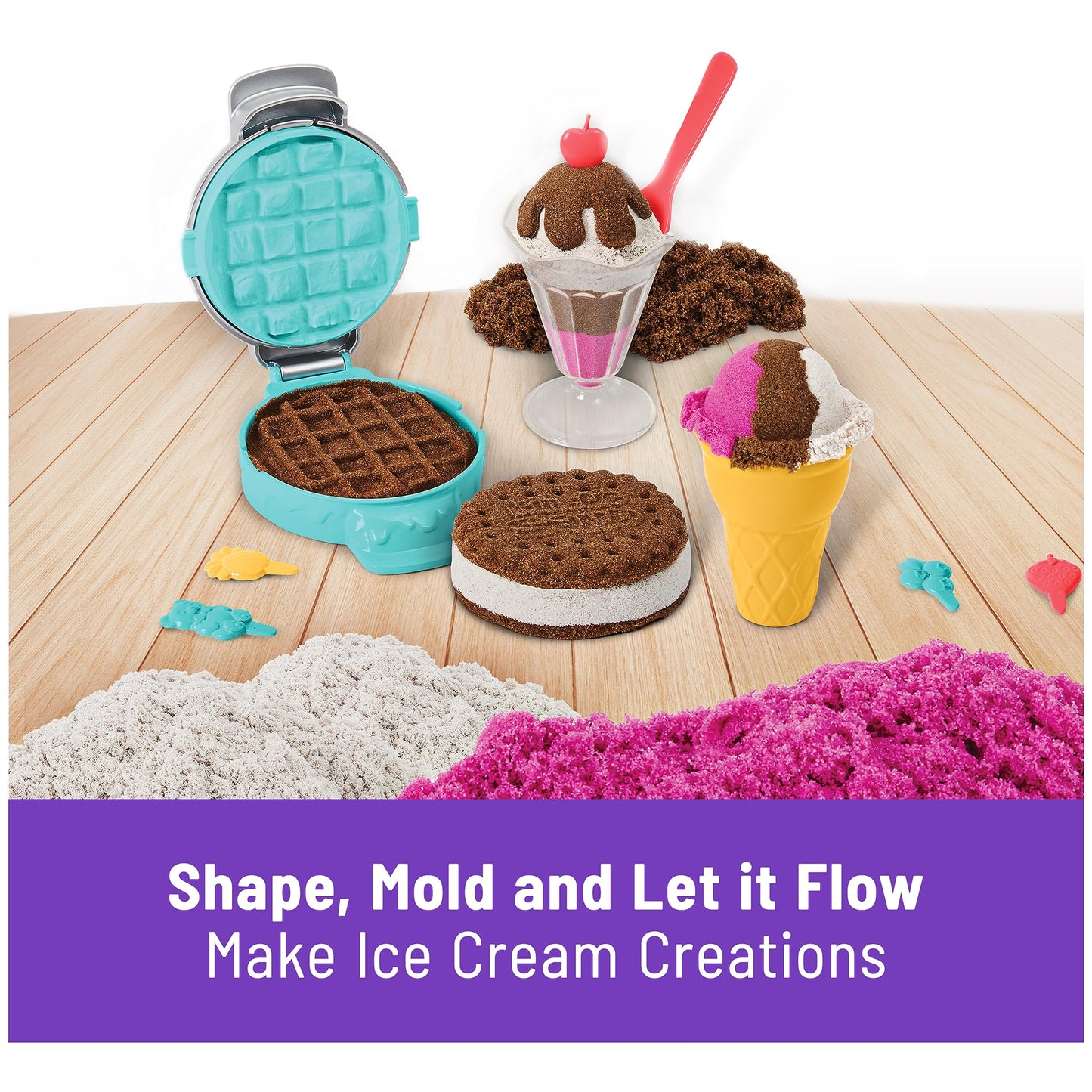 Kinetic Sand – Salon de glaces parfumé | Sable sensoriel pour enfants dès 3 ans