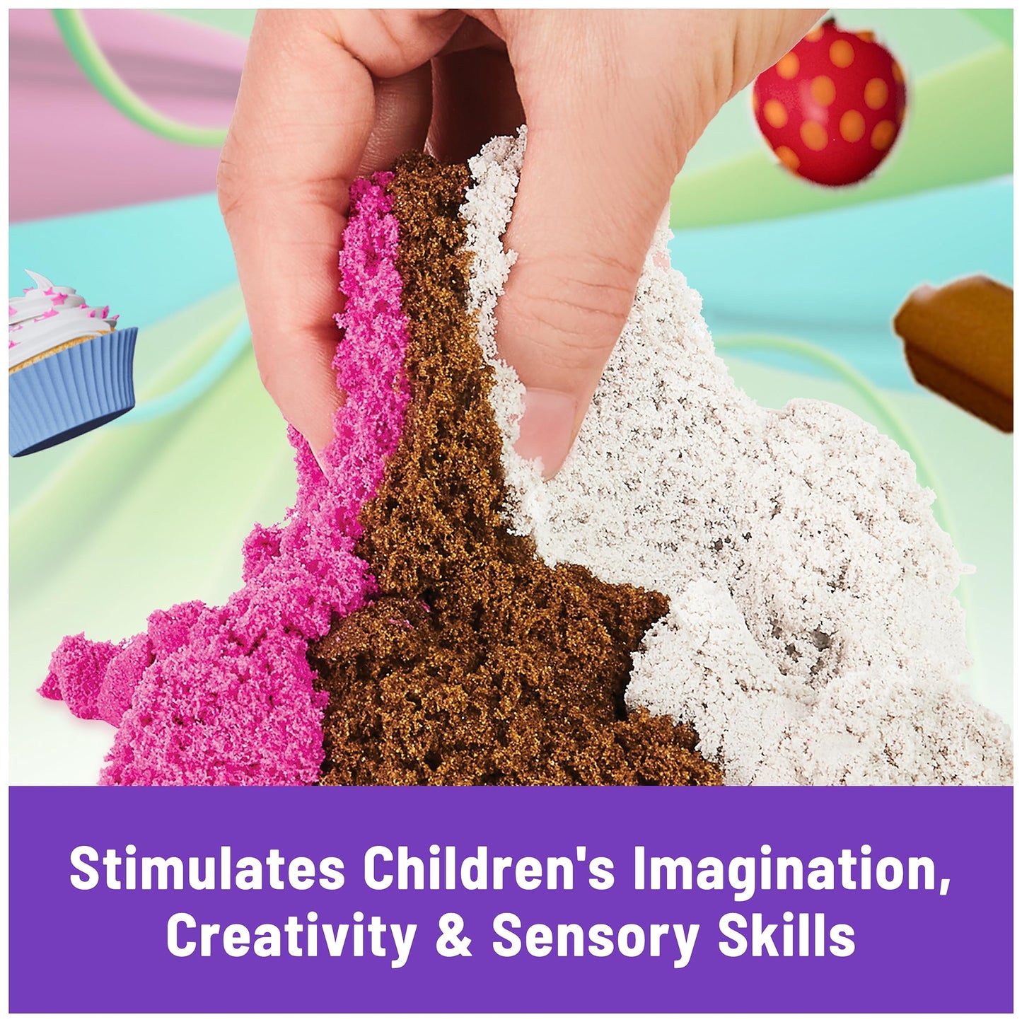 Kinetic Sand – Salon de glaces parfumé | Sable sensoriel pour enfants dès 3 ans