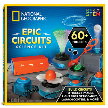 Kit de Circuits Électriques National Geographic — 60+ Projets STEM pour Enfants