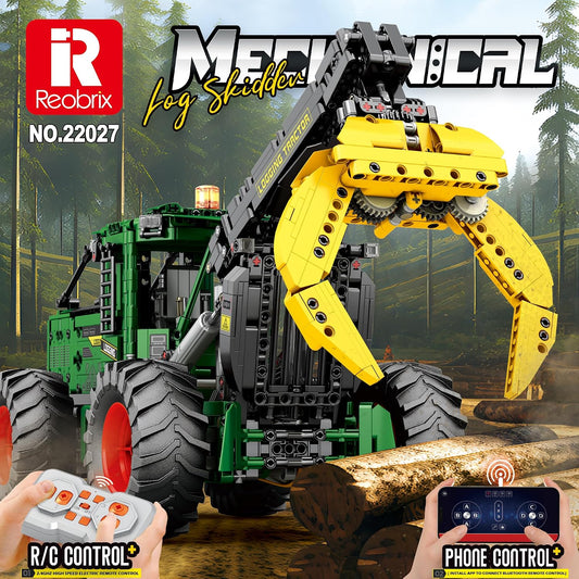 Reobrix Technic 22027 – Débusqueuse Forestière Télécommandée, Kit de Construction RC, 1612 pièces, pour Ados 14+ et Adultes - LumeraKids