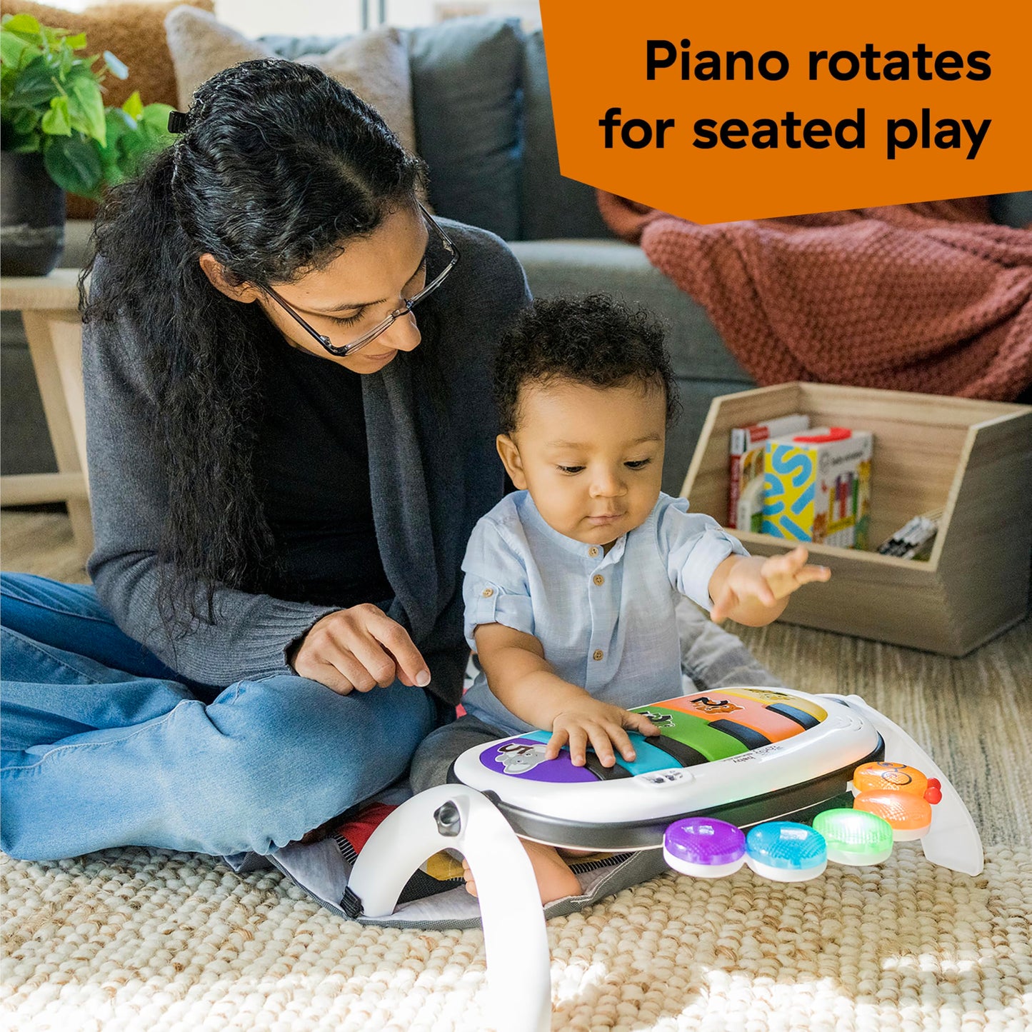 Baby Einstein Tapis d'Éveil 4-en-1 Kickin' Tunes — Piano, Musique & Langues | 0-36 Mois
