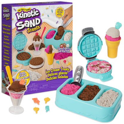 Kinetic Sand – Salon de glaces parfumé | Sable sensoriel pour enfants dès 3 ans