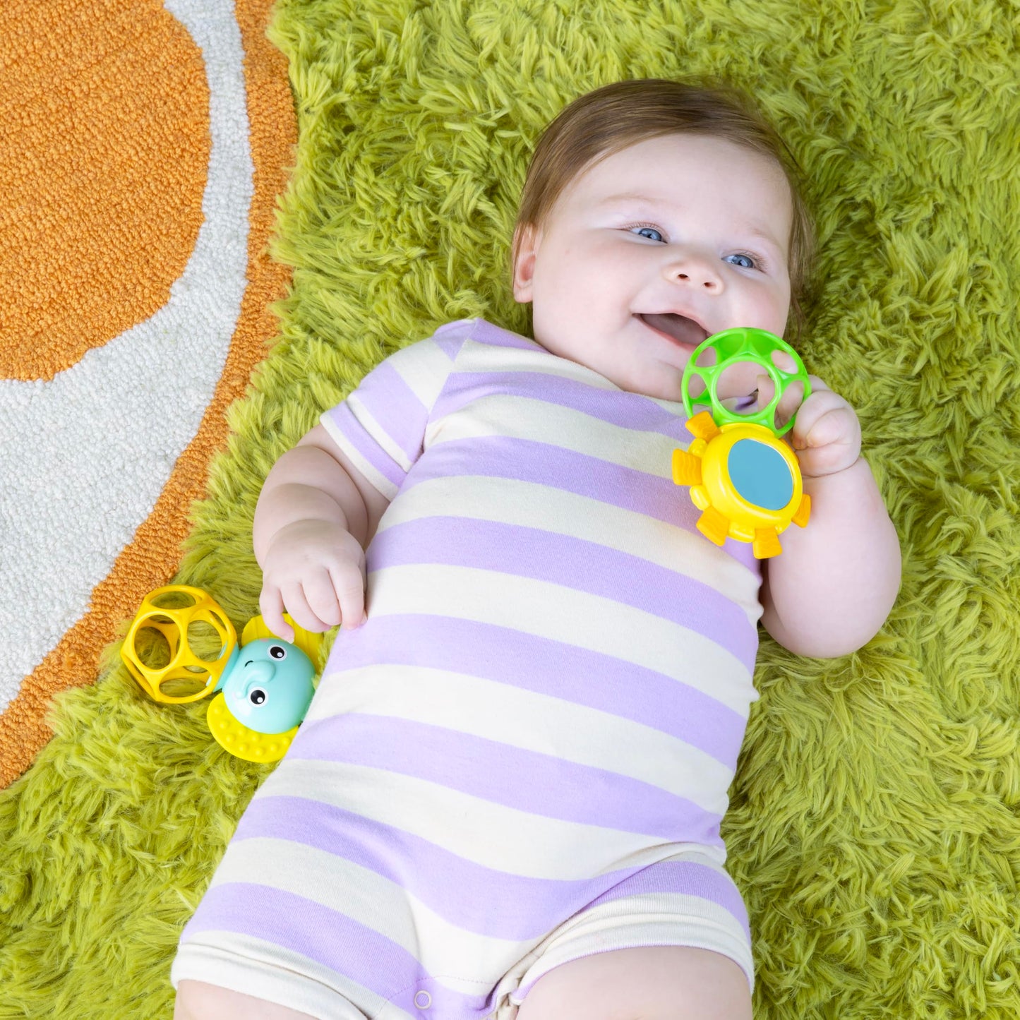 Oball Balle Souple Bébé — Facile à Saisir, Sans BPA | Dès la Naissance