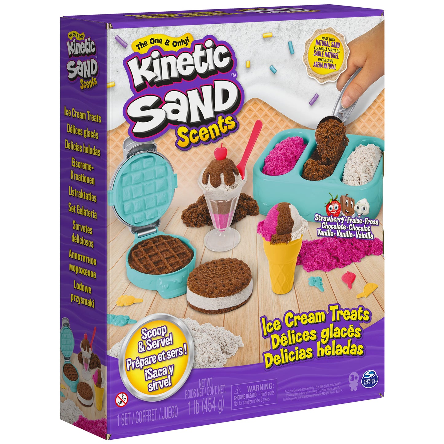 Kinetic Sand – Salon de glaces parfumé | Sable sensoriel pour enfants dès 3 ans