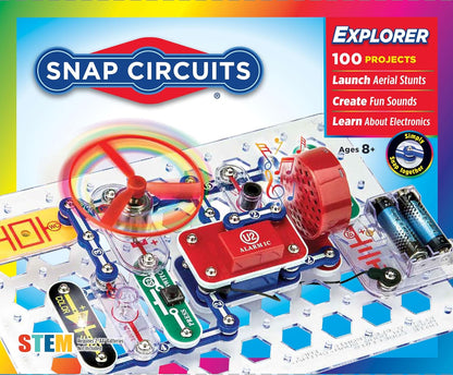 Elenco Snap Circuits Jr. SC-100 Electronics Exploration Kit, Over 100 Projects, Full Color Project Manual, 30 + Snap Circuits Parts, STEM Educational Toy for Kids 8 +, Black - Jouets & Éveil - LumeraKids