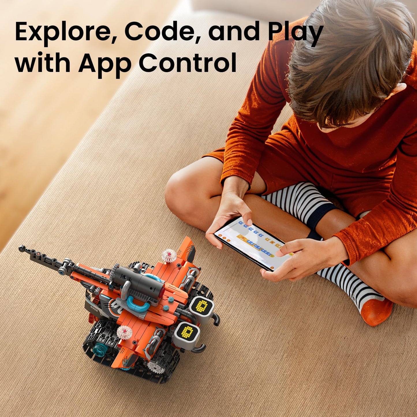 Sillbird Robot STEM 5-en-1 télécommandé – 435 pièces, LED et sons (8-14 ans) - LumeraKids