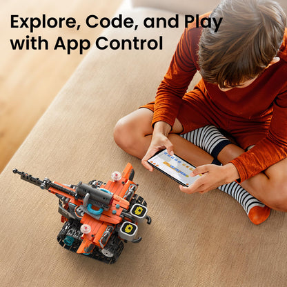 Sillbird Robot STEM 5-en-1 télécommandé – 435 pièces, LED et sons (8-14 ans) - LumeraKids