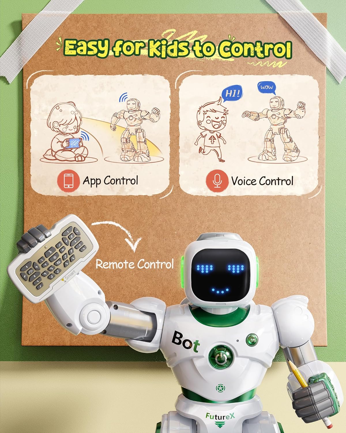 Ruko Robot Intelligent Enfant — Télécommande, Voix & App, Danse & Programmation | 4-9 Ans