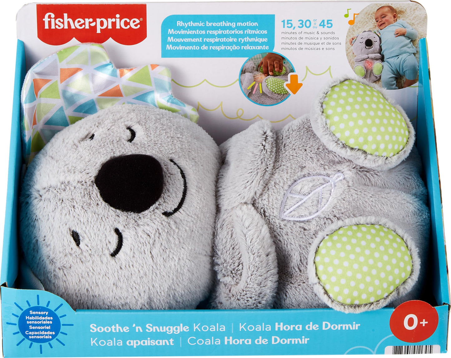 Fisher-Price Loutre Apaisante avec Mouvements Respiratoires — Machine à Sons, Lumières & Musique Douce pour Nouveau-Nés