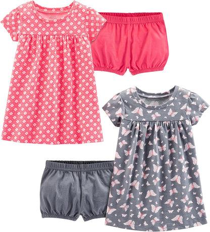 Lot de 2 Robes Filles – Simple Joys by Carter's | 100% Coton