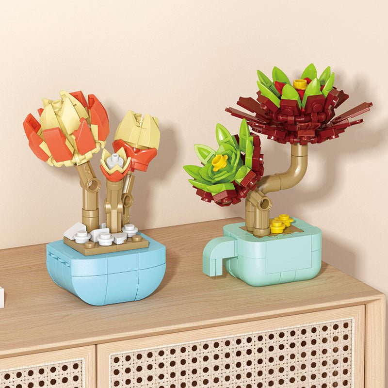 Succulent Small Particle Building Blocks Toy - 0 - LumeraKids