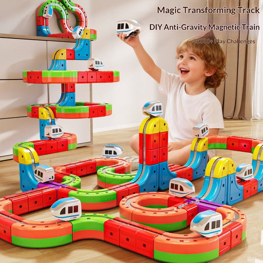 Magic 3D Track Car Children's Magnetic Building Blocks - 0 - LumeraKids