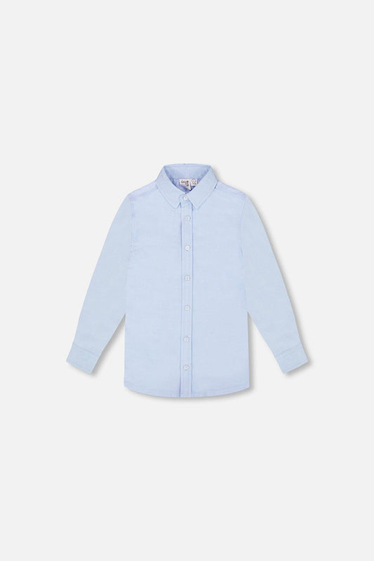Long Sleeve Button Down Shirt Pale Blue - Tees & Tops - LumeraKids