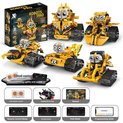 Programming Robot Electric Building Blocks Remote Control Car Toys - 0 - LumeraKids