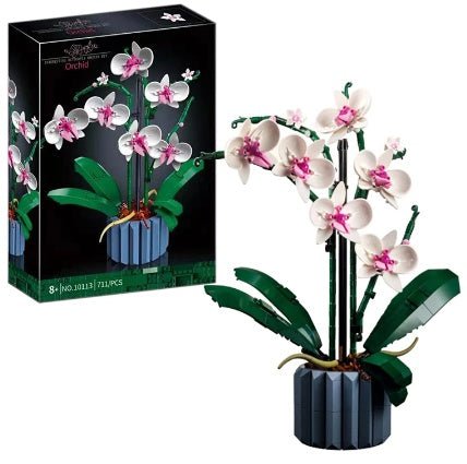 Building Blocks Phalaenopsis Potted Bonsai Bouquet Building Block Ornaments - 0 - LumeraKids