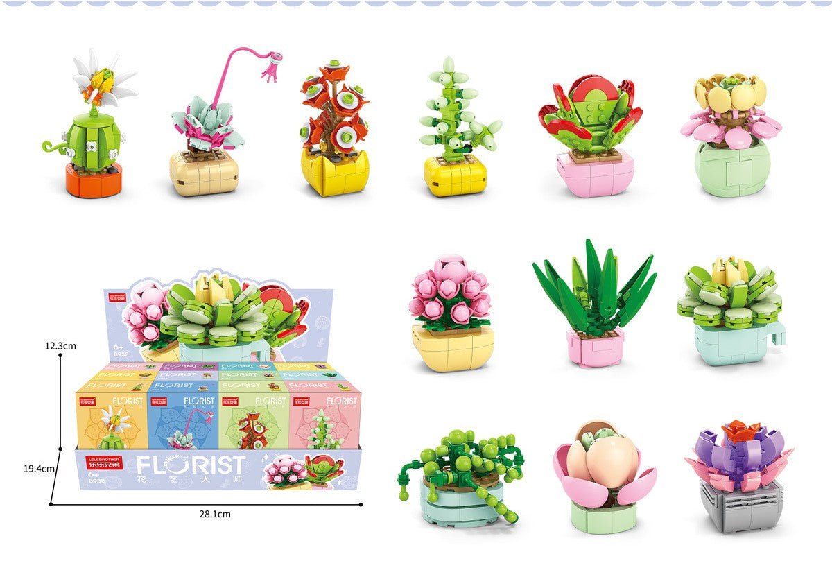 Succulent Small Particle Building Blocks Toy - 0 - LumeraKids