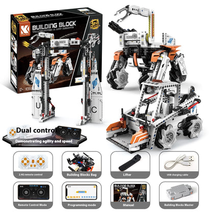 Programming Robot Electric Building Blocks Remote Control Car Toys - 0 - LumeraKids