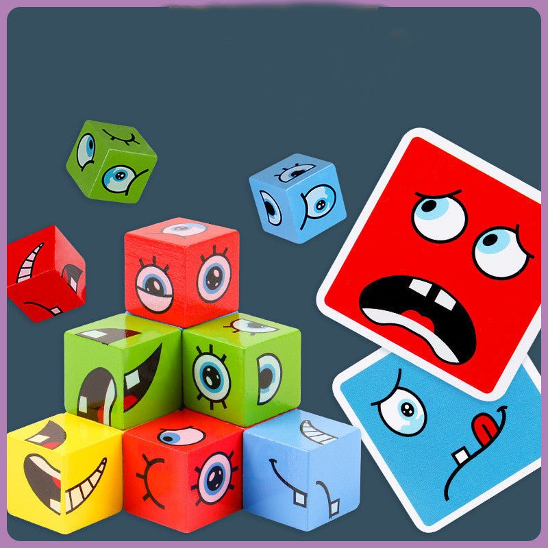 Face-changing Rubik's Cube Intelligence Building Blocks Children's Logical Thinking Toy Wooden - 0 - LumeraKids