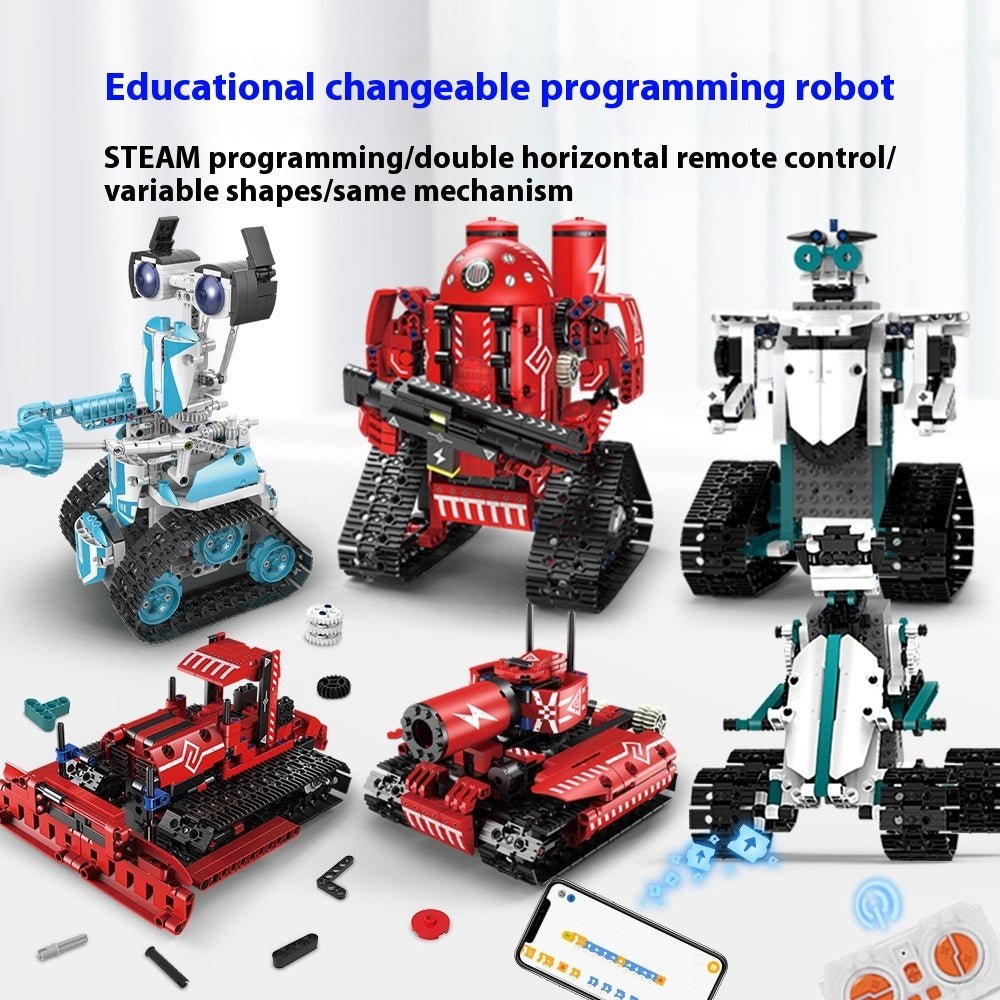 Programming Robot Electric Building Blocks Remote Control Car Toys - 0 - LumeraKids