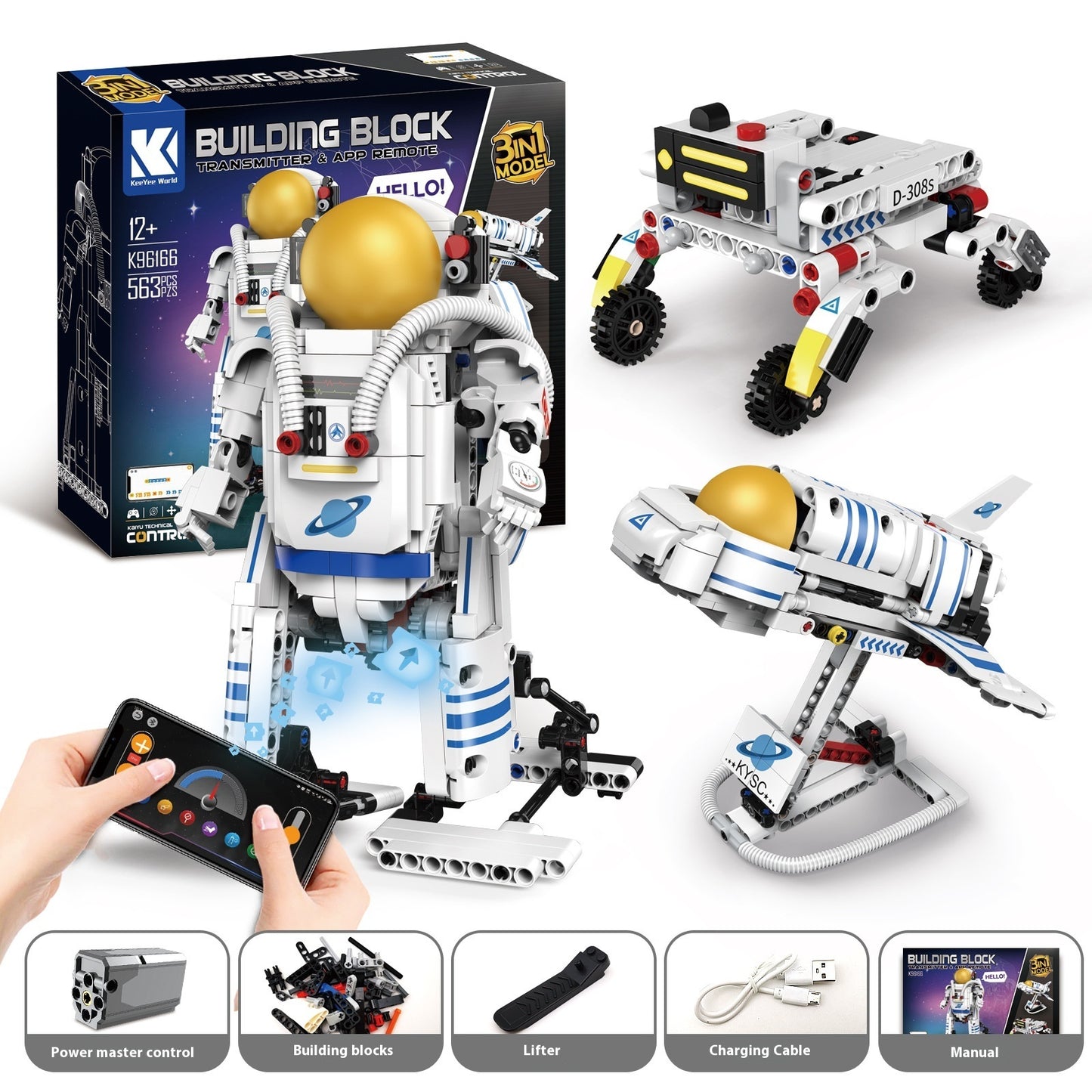 Programming Robot Electric Building Blocks Remote Control Car Toys - 0 - LumeraKids