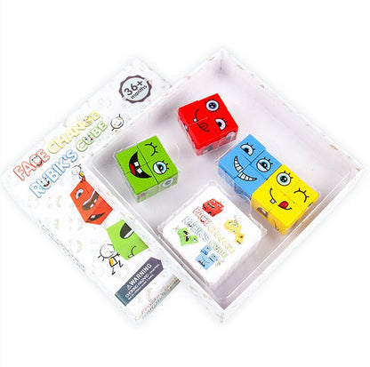 Face-changing Rubik's Cube Intelligence Building Blocks Children's Logical Thinking Toy Wooden - 0 - LumeraKids