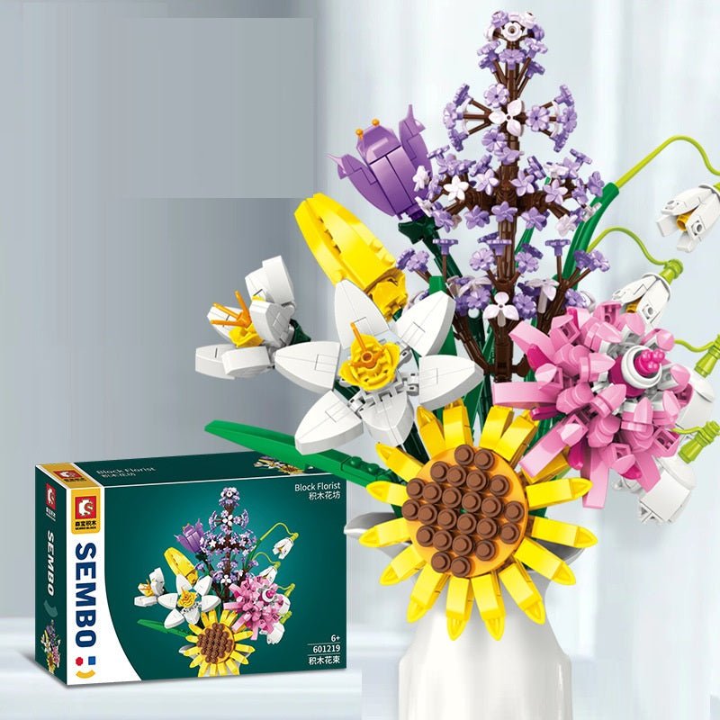 Building Blocks Phalaenopsis Potted Bonsai Bouquet Building Block Ornaments - 0 - LumeraKids
