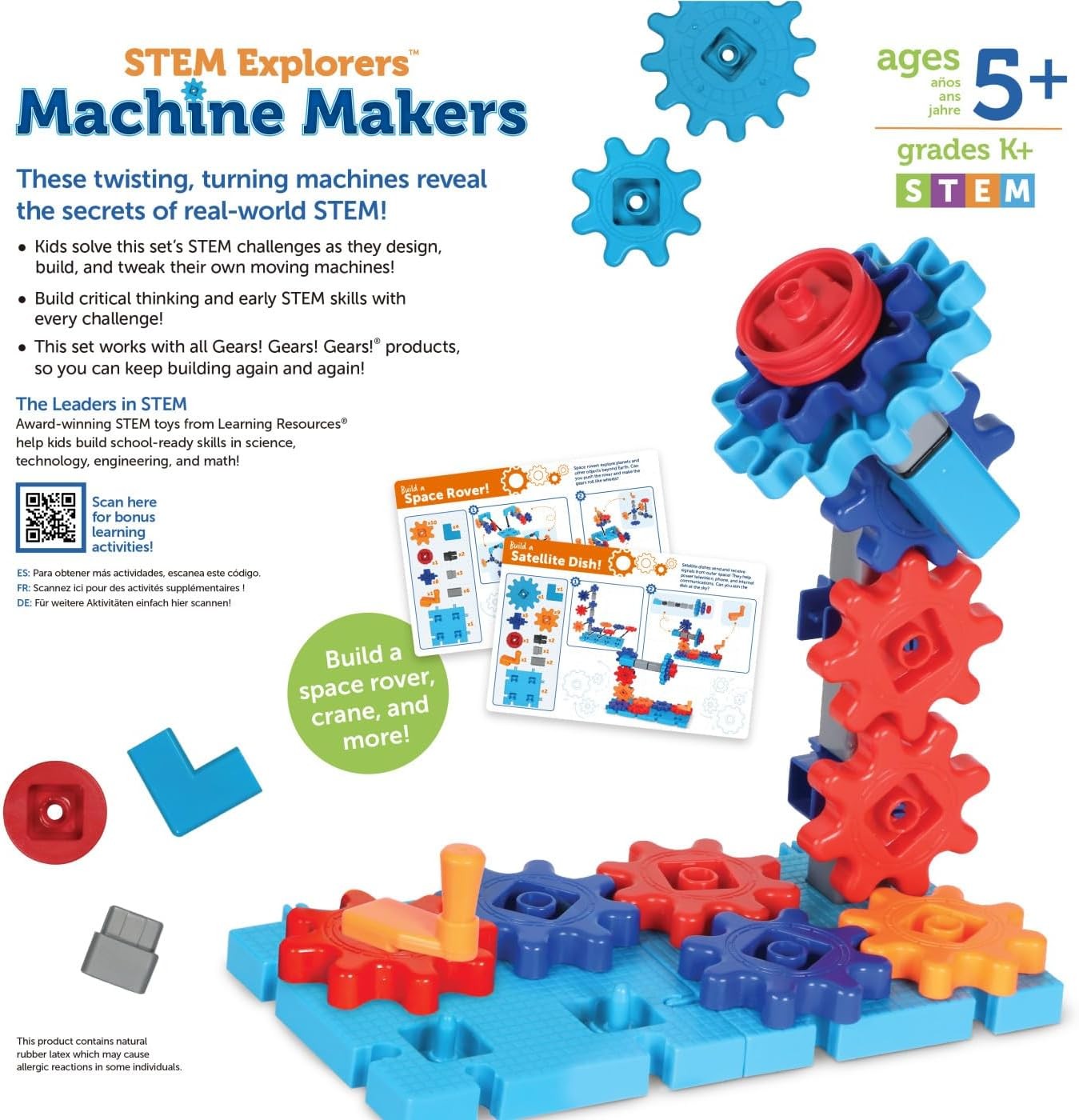 Learning Resources STEM Explorers™ Machine Makers – 60 Pièces, Dès 5 ans